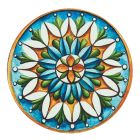 Okrągłe talerze z kolorowego plastiku z majoliką 12 sztuk - Maia Viadurini