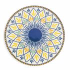Okrągłe Talerze w Sycylijskich Kolorowych Ozdobach Plastikowych 12 Sztuk - Trapani Viadurini