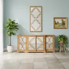 Lustro 156x83 cm z postarzanego naturalnego drewna sosnowego - Agosta Viadurini