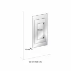 Trójwarstwowe lustro ścienne i czarna struktura Włoski design - Plaudio Viadurini