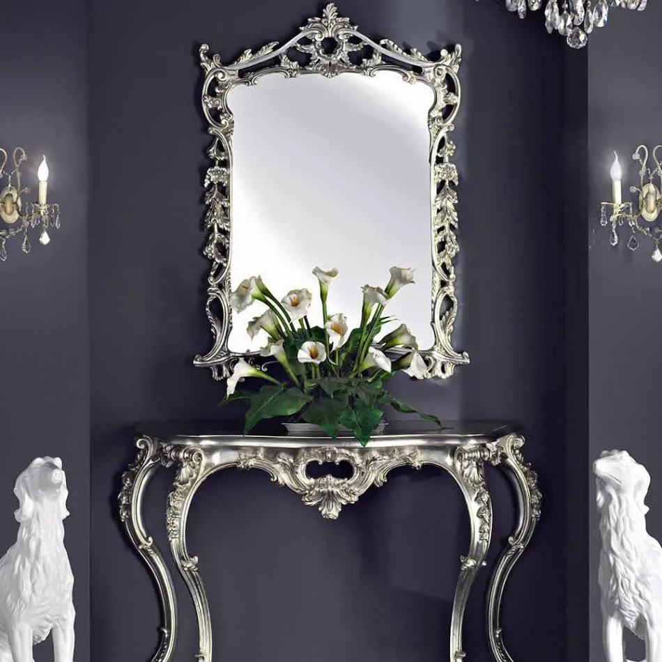 Lustro ścienne, drewniana konsola i ręcznie fortepian we Włoszech Giacomo Viadurini