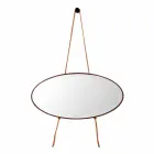 Lustro ścienne / podłogowe z litego drewna Grilli York wykonane we Włoszech Viadurini