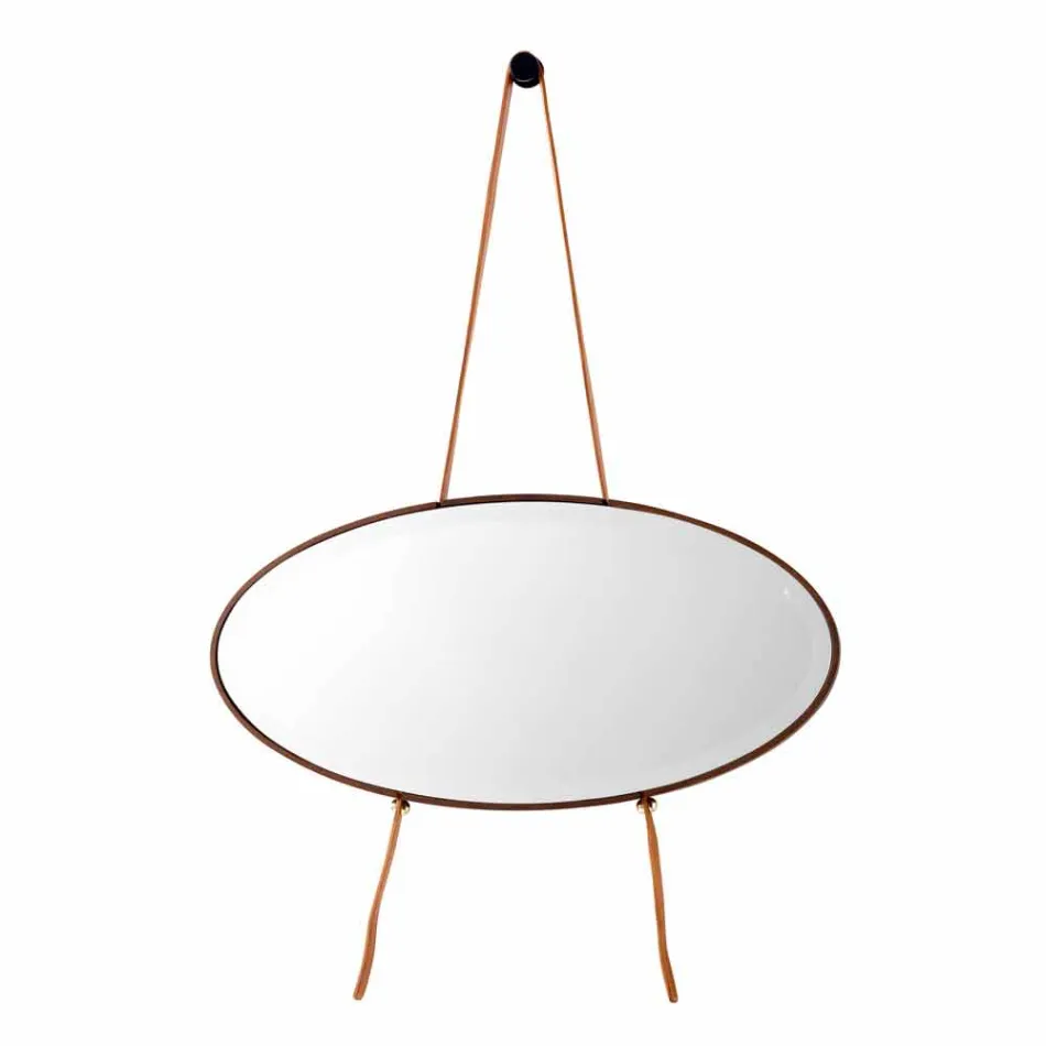 Lustro ścienne / podłogowe z litego drewna Grilli York wykonane we Włoszech Viadurini