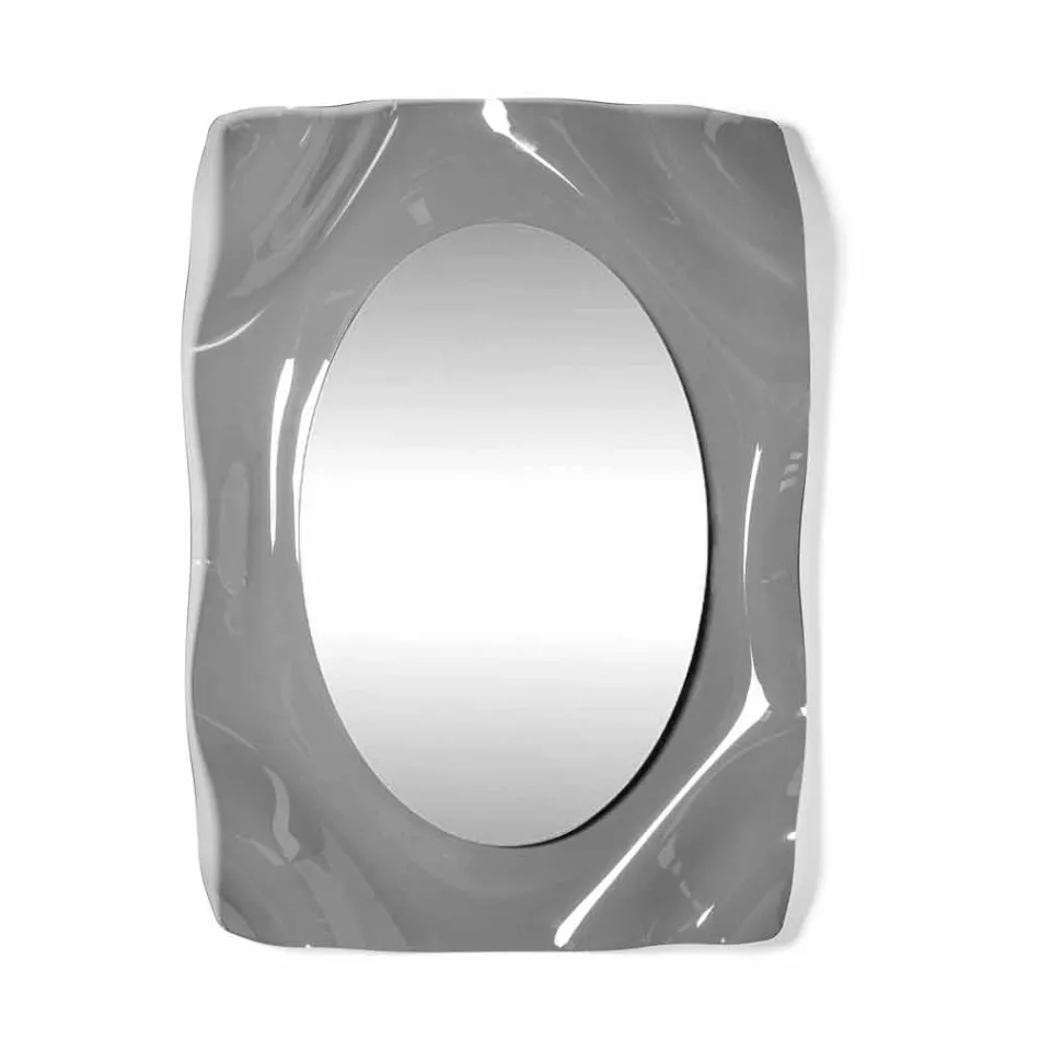 Lustro ścienne Diva w nowoczesnym stylu wędzone, wyprodukowane we Włoszech Viadurini