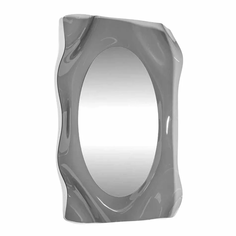 Lustro ścienne Diva w nowoczesnym stylu wędzone, wyprodukowane we Włoszech Viadurini