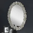 Nowoczesne ręcznie wykonane lustro ścienne z drewna jodłowego wykonane we Włoszech Filippo Viadurini