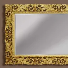 Drewniane lustro ścienne z nowoczesnymi liniami ręcznie we Włoszech Alex Viadurini