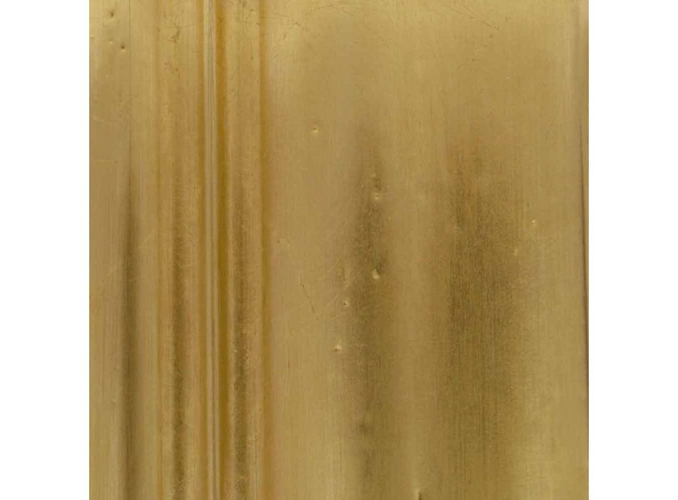 Lustro ścienne złote, srebrne ręcznie robione drewno wykonane Włochy Michele Viadurini