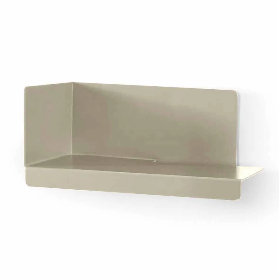 Lustro ścienne i 3 kolorowe metalowe półki po prawej lub lewej stronie - Noelle Viadurini