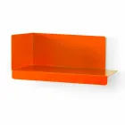 Lustro ścienne i 3 kolorowe metalowe półki po prawej lub lewej stronie - Noelle Viadurini