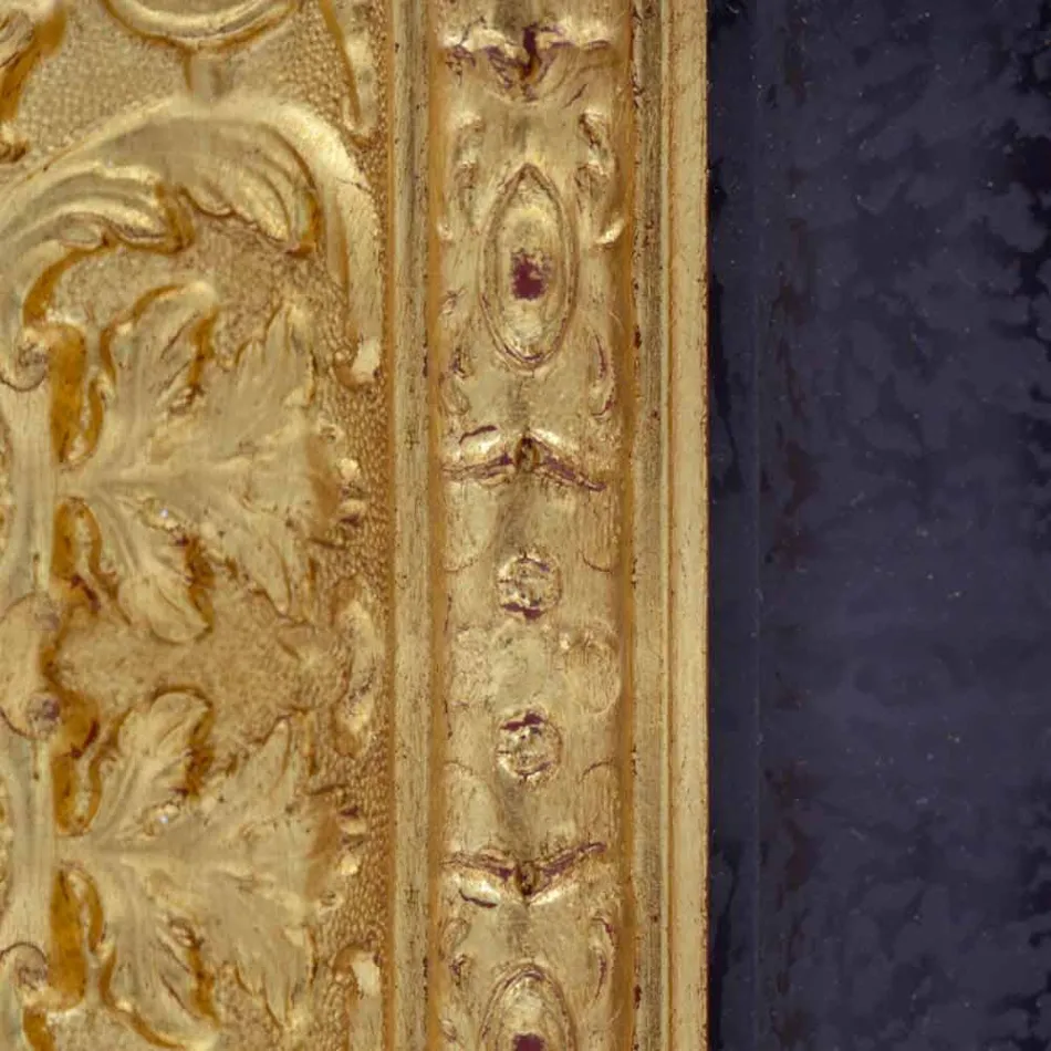 Lustro ścienne w prostokątnym drewnie wykonane we Włoszech Raphael Viadurini