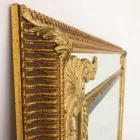 Prostokątne lustro ścienne z drewna, produkowane we Włoszech, w Valentino Viadurini