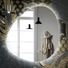 Lustro z odwracalnym podświetleniem LED Made in Italy - Dyskusja Viadurini