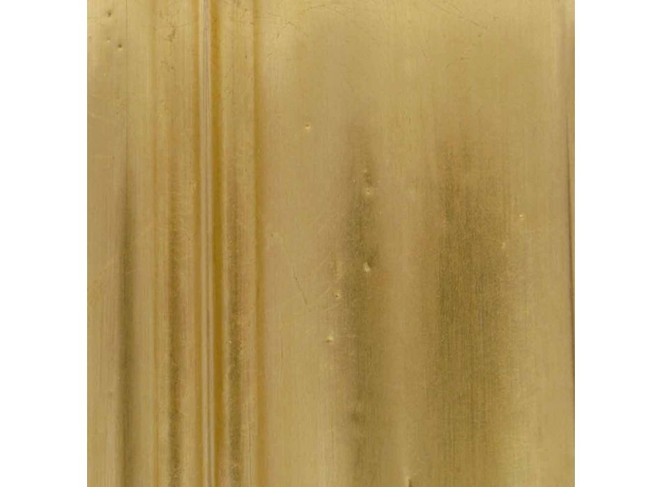 Srebrne lustro ścienne, ręcznie robione złote drewno we Włoszech Alessandro Viadurini