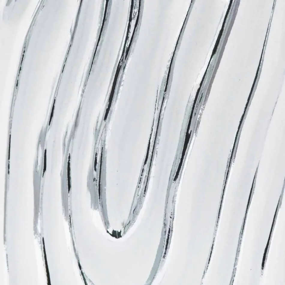 Złote, białe i srebrne lustro ścienne wykonane z drewna Eugenio wyprodukowane we Włoszech Viadurini