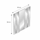 Nowoczesne szklane i metalowe lustro ścienne wykonane we Włoszech - Pallino Viadurini