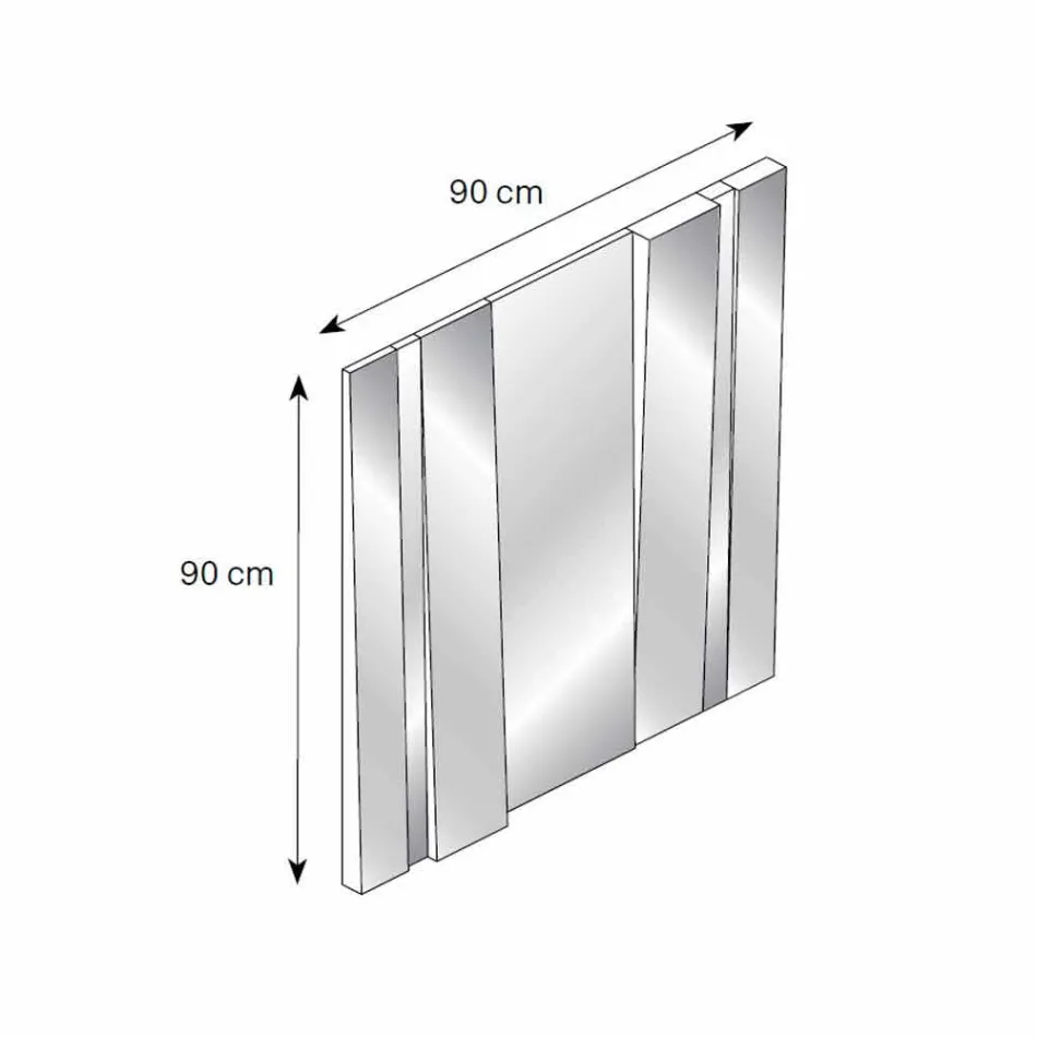 Nowoczesne szklane i metalowe lustro ścienne wykonane we Włoszech - Pallino Viadurini