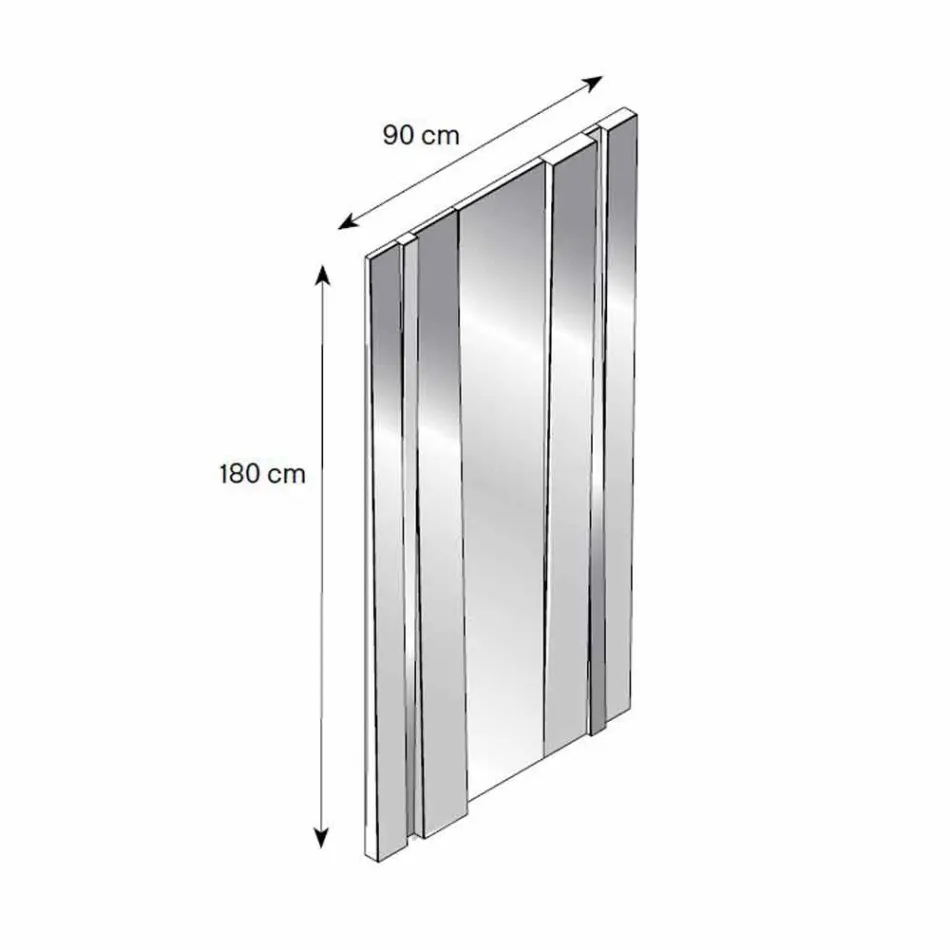 Nowoczesne szklane i metalowe lustro ścienne wykonane we Włoszech - Pallino Viadurini