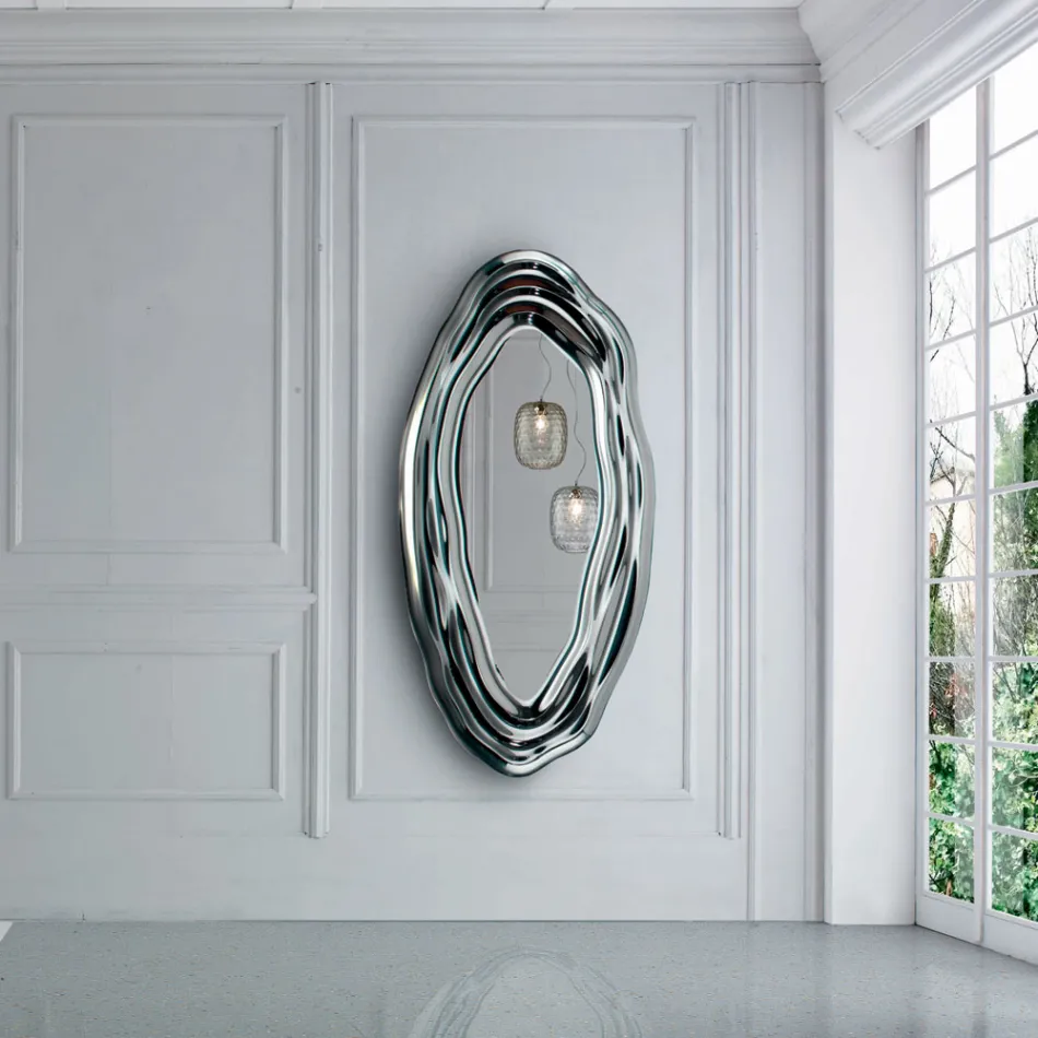 Kryształowe lustro ścienne Made in Italy - Pescara Viadurini