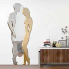 Lustro na ścianę w MDF nowoczesnym wzornictwem Man & Woman Ręcznie modelowane Viadurini