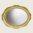 Ręcznie wykonane lustro ścienne z drewna jodłowego wyprodukowane we Włoszech Franco Viadurini