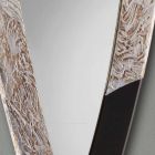 Nowoczesne lustro ścienne w srebrnym liściu wykonane we Włoszech Urbino Viadurini