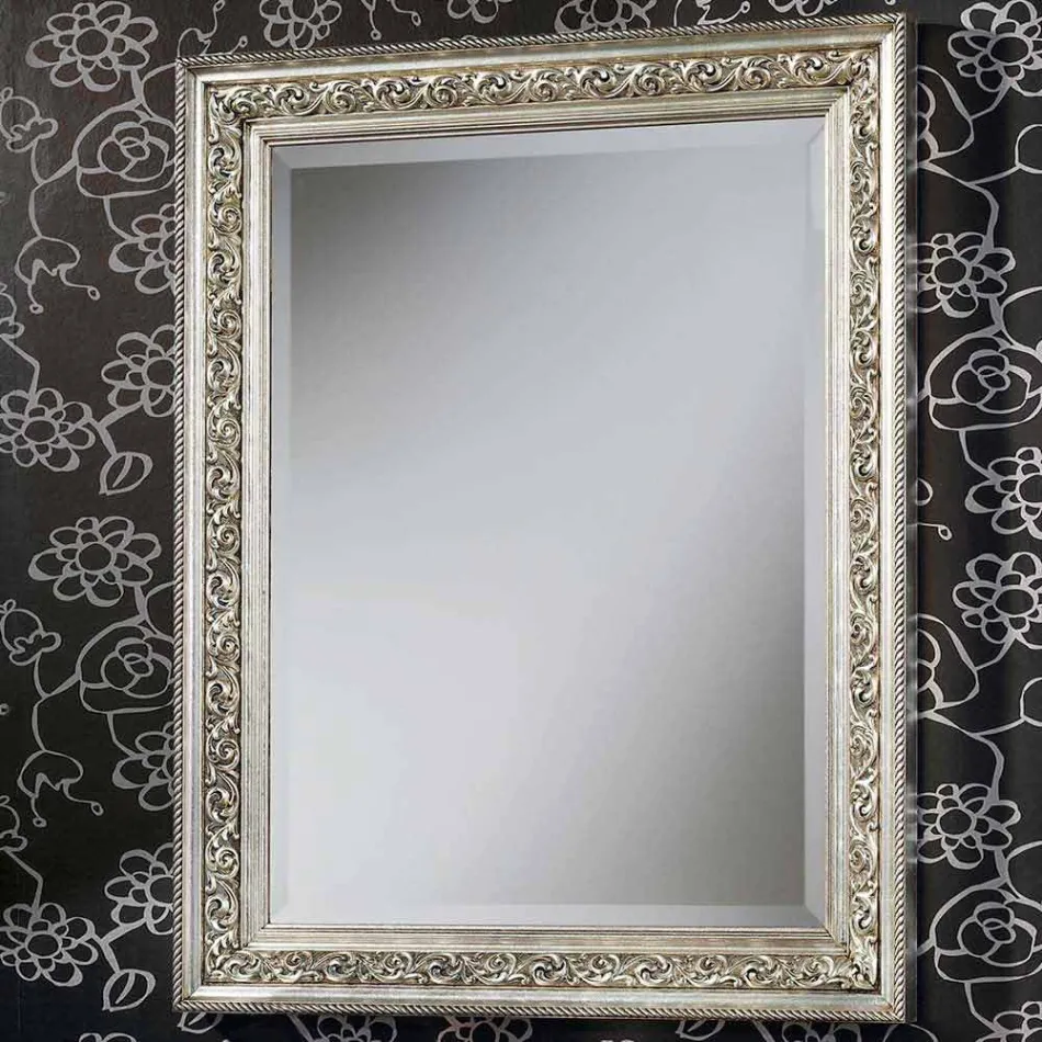 Nowoczesne lustro ścienne w drewnie ręcznie robione we Włoszech Piero Viadurini