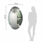 Owalne lustro ścienne z falistego szkła kryształowego Made in Italy - Eclisse Viadurini