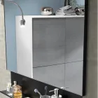 Lustro z polerowanego drutu z zakrytą ramą Made in Italy - Chcę Viadurini