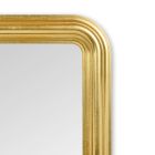 Ręcznie zdobione drewniane lustro ze złotego liścia Made in Italy - Navona Viadurini