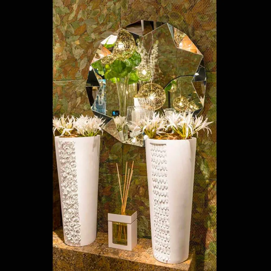 Lustro Nowoczesna ściana od projektowania trójwymiarowego Diamonda Viadurini