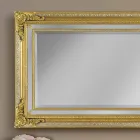 Nowoczesne ręcznie wykonane lustro ścienne z drewna jodłowego wykonane we Włoszech przez Carlo Viadurini