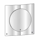 Nowoczesne lustro ścienne wykonane z 3 paneli Made in Italy - Bristol Viadurini