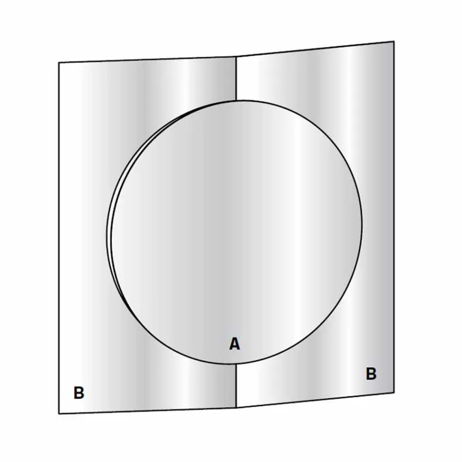 Nowoczesne lustro ścienne wykonane z 3 paneli Made in Italy - Bristol Viadurini
