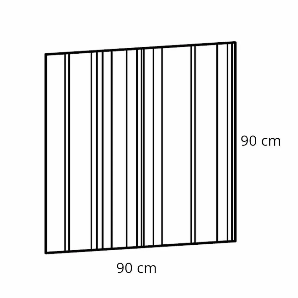 Kwadratowe lustro ścienne o nowoczesnym designie Made in Italy - kolendra Viadurini