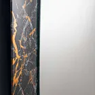 Prostokątne lustro ze szklaną ramą Made in Italy - Eclisse Viadurini