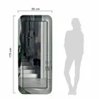 Długie prostokątne lustro z ramą z efektem kryształu Made in Italy - pętla Viadurini