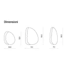 Lustro kształtowe z wstawką ze szkła cętkowanego Made in Italy - Amata Viadurini