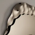 Lustro kształtowe z wstawką ze szkła cętkowanego Made in Italy - Amata Viadurini