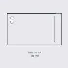 Lustro ścienne z 2 żarówkami i czarną aluminiową ramą Made in Italy - Frame Viadurini