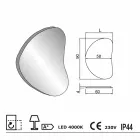 Lustro łazienkowe naścienne z podświetleniem LED Pirro Viadurini