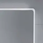Lustro ścienne z satynowymi krawędziami, oświetlenie LED, Tessa Viadurini