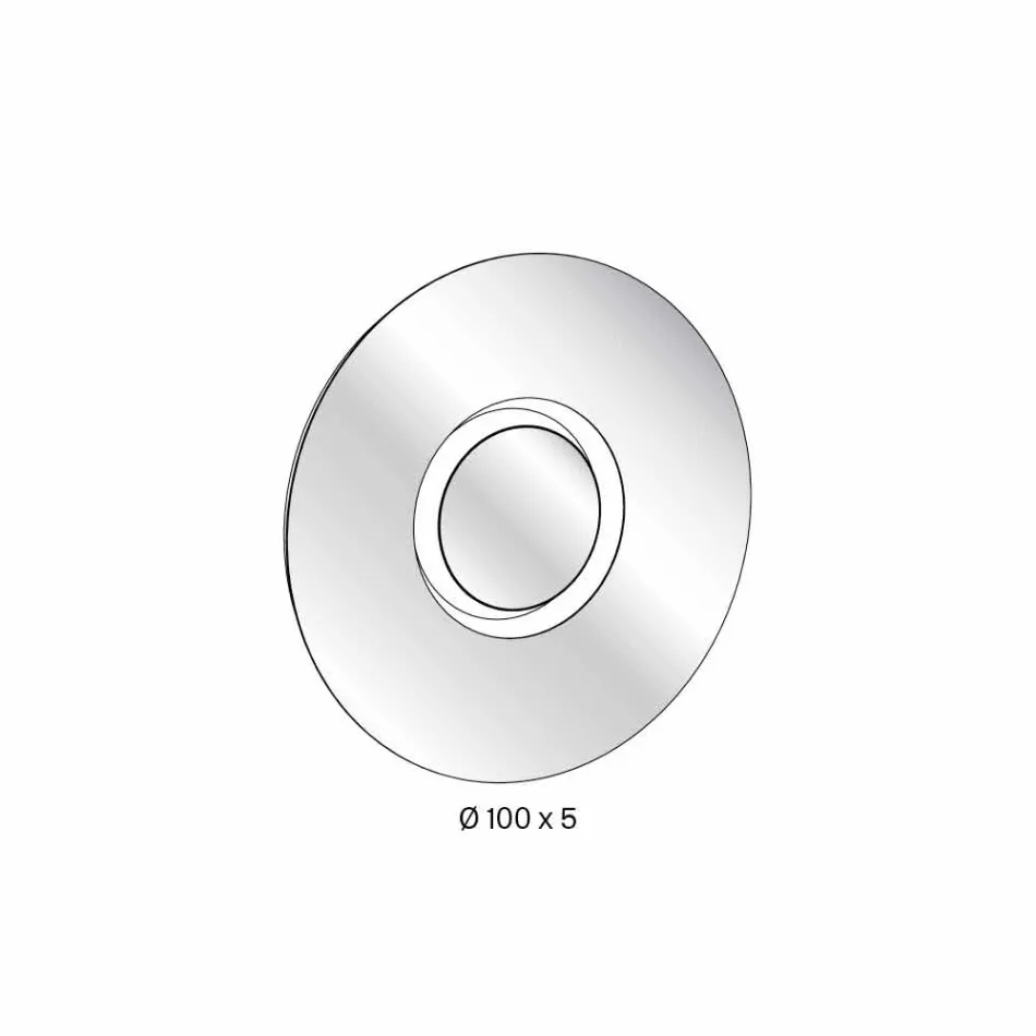 Okrągłe lustro ścienne ze złotym metalem z centralnym elementem - Merale Viadurini