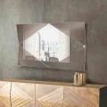 Lustro ścienne z brązowego lub wędzonego szkła Made in Italy - Monterosa