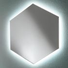 Nowoczesne łazienkowe lustro ścienne w kształcie z wysokiej jakości oświetleniem LED - Crocchio Viadurini
