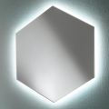 Nowoczesne łazienkowe lustro ścienne w kształcie z wysokiej jakości oświetleniem LED - Crocchio