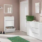 Kwadratowe lustro ścienne z białą lub antracytową ramą - Emanuelito Viadurini