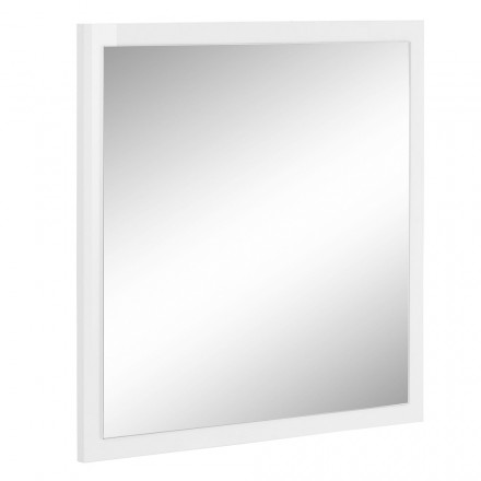 Kwadratowe lustro ścienne z białą lub antracytową ramą - Emanuelito Viadurini