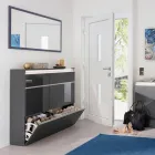 Prostokątne lustro ścienne z białą lub antracytową ramą - Emanuelito Viadurini