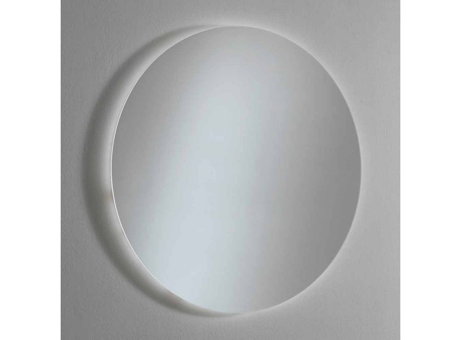 Okrągłe lustro ścienne z podświetleniem i diodą LED Made in Italy - Ronda Viadurini